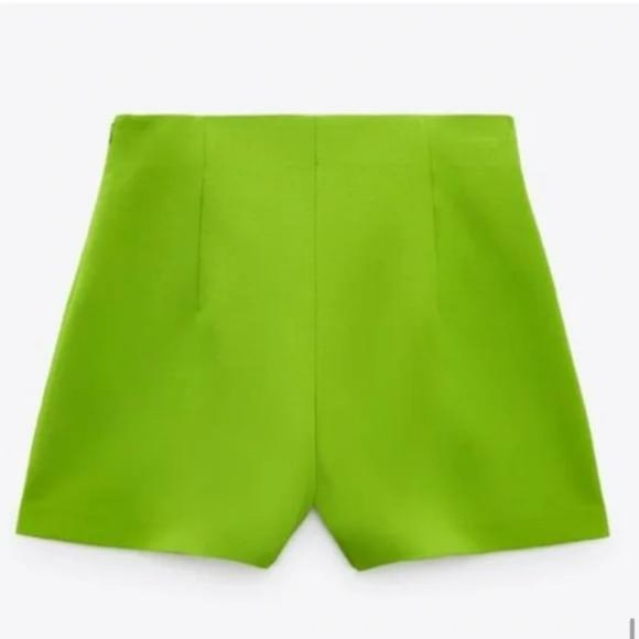 ZARA 2 PIECE LIME GREEN DOUBLE BREASTED BLAZER AND SKORT - Picture 10 of 10